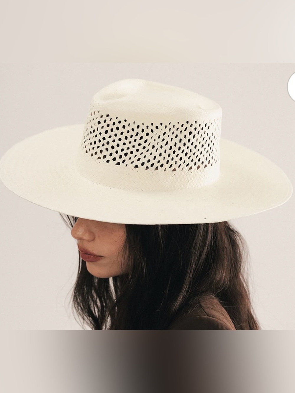 ‼️GIGI PIP‼️Nell Vented Fedora Straw Hat, Size 55 (XS)